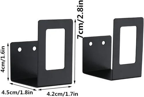 Miniatura 2 de 4 pares de organizadores de tapas de ollas de montaje en pared, soporte de tapa ajustable, organizador de tapa de bandeja de puerta de gabinete