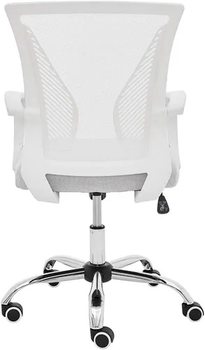 Miniatura 5 de Modern Home Zuna - Silla de oficina con respaldo medio, respaldo ergonómico de malla, silla de escritorio (blanco/blanco)