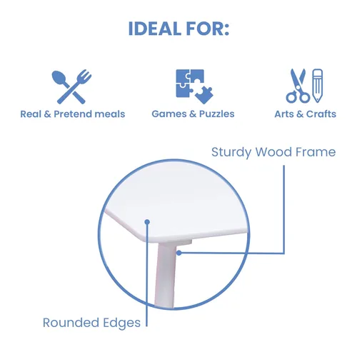 Miniatura 4 de Delta Children Juego de mesa y silla para niños (4 sillas incluidas), Blanco/Rosa