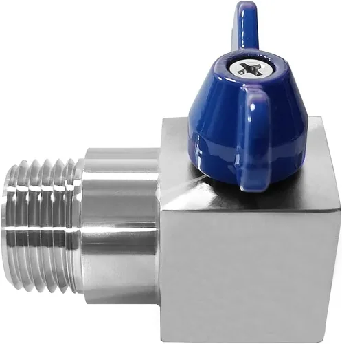 Miniatura 3 de Beduan 1/2" NPT mini válvula de bola macho a hembra de acero inoxidable de 90 grados de acero inoxidable válvula de cierre