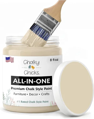 Miniatura 42 de Chalky Chicks - Pintura mate a la tiza, no requiere lijado, 4 onzas líquidas, color gris oscuro (Gun Metal Gray), para muebles, pintura sin Gris
