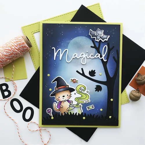 Miniatura 6 de Juego de sellos y troqueles transparentes para fiesta de Halloween, para hacer tarjetas, plantillas de corte para álbumes de recortes, álbum