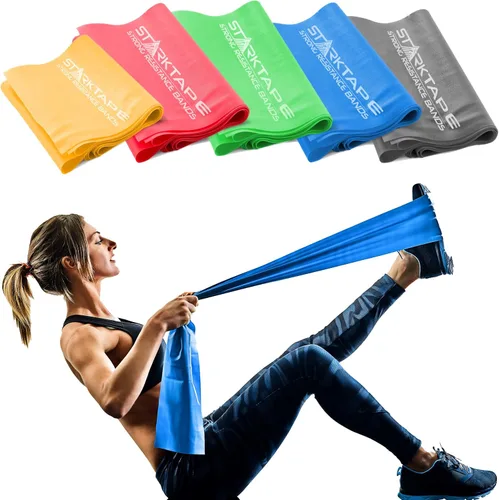 Bandas de resistencia. Banda de látex y sin látex. Perfecto para fisioterapia, ejercicio en casa, yoga, pilates, gimnasio, entrenamiento de