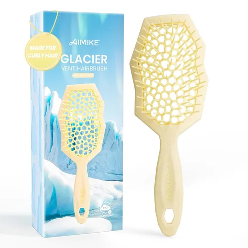 Miniatura 10 de AIMIKE Glacier Cepillo Desenredante, Cepillo Desenredante Sin Dolor para Cabello Rizado Uso Húmedo y Seco, Se Desliza a Través de los Enredos