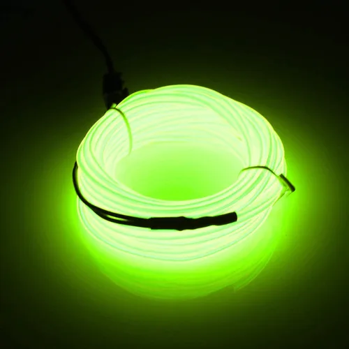 Miniatura 11 de JIGUOOR - Tira de luces de neón brillantes con cable EL y paquete de baterías, de 9.8 pies, 360 ° de iluminación, para bricolaje, festivales, Azul