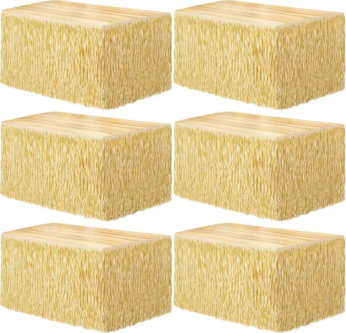Miniatura 17 de Fovths 1 paquete de falda de mesa de hierba Luau con flecos de papel, falda de paja oscura de 108 x 30 pulgadas, faldas de mesa hawaianas