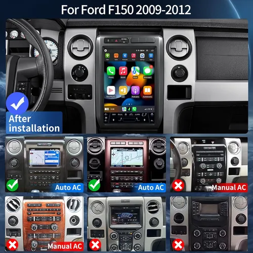 Miniatura 2 de Radio de coche 4+64G para Ford F150 2009 2010 2011 2012 Radio estéreo inalámbrico Carplay Android Auto 12.1 pulgadas QLED pantalla FM/AM cámara