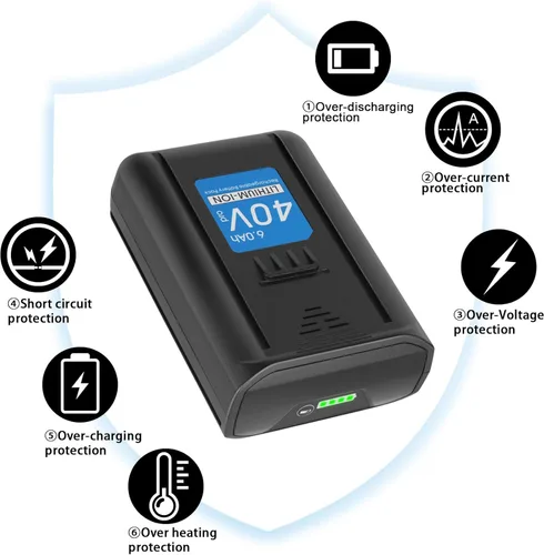 Miniatura 8 de JYJZPB Actualización 6000mAh de alta capacidad 40V reemplazo para batería Kobalt 40V KB440-03 KB2540C-06 KB640-03 KB240-06 adecuado