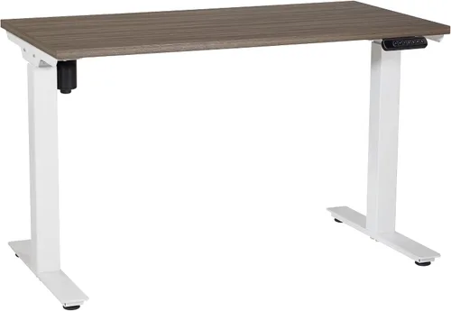 Office Star Prado - Mesa motorizada de altura ajustable de 4 pies con control de memoria programable de 4 posiciones, parte superior de nogal urbano