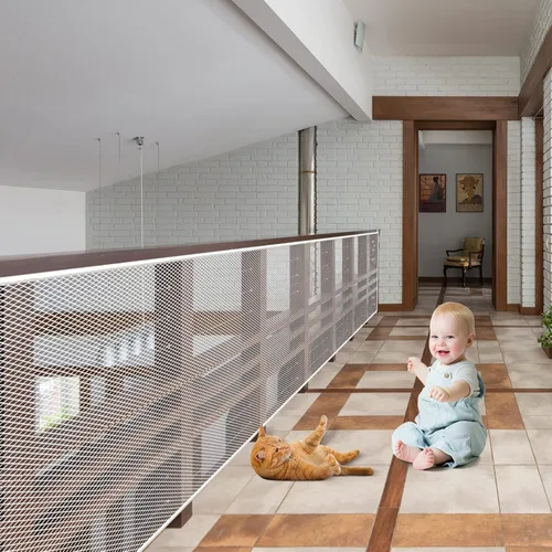 Miniatura 17 de Red para escalera, Barrera de seguridad para bebés para escaleras sin necesidad de perforación, Barrera de seguridad para pasamanos de bebé, 18 pies