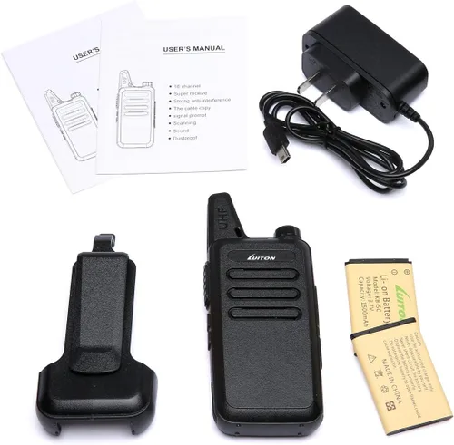 Miniatura 6 de Walkie Talkies LT-316 GMRS Camping al aire libre Senderismo Caza Uhf Mini Walkie Talkies 3 vatios Salida 5-10 millas Rango Micro USB Carga Amateur
