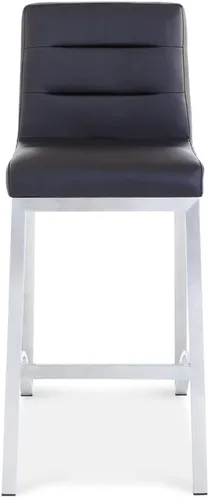 Miniatura 5 de Zuri Furniture Lynx Taburete de bar contemporáneo con base de metal, color negro