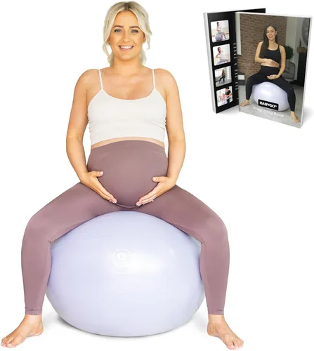 Miniatura 12 de BABYGO® Birthing Ball for Pregnancy Maternity Labour & Yoga + Our 100 Page Pregnancy Book, Exercise, Birth & Recovery Plan, Anti-Burst Eco Friendly