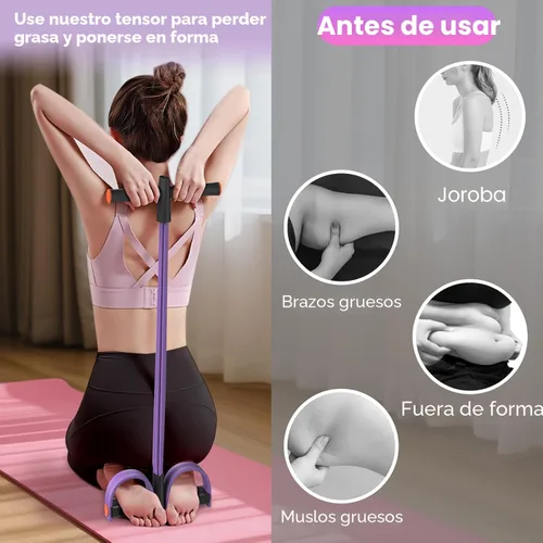 Miniatura 3 de Banda de resistencia de 6 tubos de alta calidad: resultados potentes y visibles con diseño seguro de bajo impacto Banda de resistencia de pedal