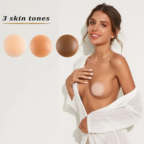 Miniatura 4 de PRETTYWELL Fundas para pezones para mujer, impermeables, reutilizables, ultrafinas, de silicona, adhesivas, para pezones