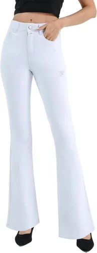 Miniatura 5 de Y imoso Womens High Waisted Stretch Flare Jeans Destroyed Curvy Bootcut Denim Long Pants