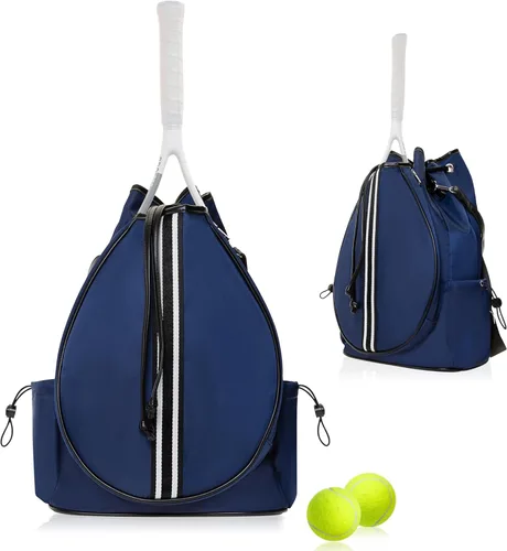 Miniatura 11 de Bolsa de tenis para mujer, bolsa de raqueta elegante, mochila unisex para deportes de raqueta, bolsa de pickleball convertible para hombro, correa