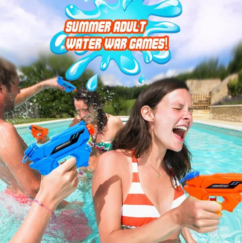 Miniatura 3 de Pistola de agua para niños, paquete de 2 pistolas de chorro de verano para piscina, playa, juguete de lucha contra el agua, piscina, fiesta, playa