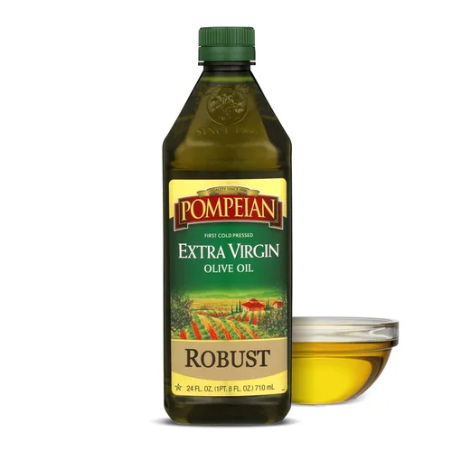 Miniatura 14 de Pompeian Aceite de oliva virgen extra robusto, contiene polifenoles, primer prensado en frío, 68 onzas líquidas