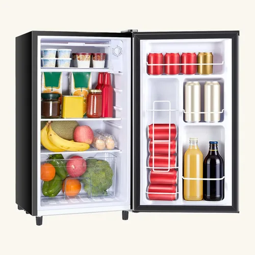 Miniatura 10 de Mini refrigerador con congelador, mini refrigerador de 3.2 pies cúbicos, refrigerador pequeño para bebidas con termostato ajustable