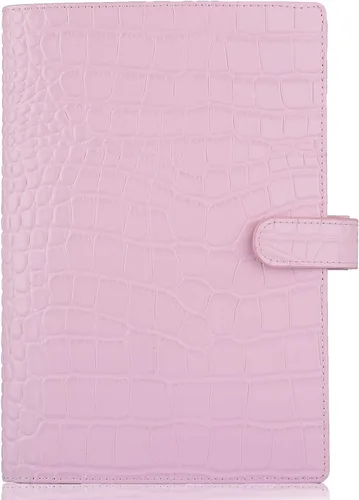 Miniatura 7 de Funda para planificador de cuero genuino A5 Organizador personal, compatible con cuadernos planificadores A5 de tamaño Stalogy Hobonichi (Negro)