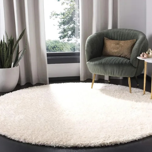 Miniatura 17 de SAFAVIEH Madrid Shag Collection - Alfombra redonda, 6 pies 7 pulgadas, color carbón, diseño sólido, no desprende pelusa y de fácil cuidado, 2 Carbón