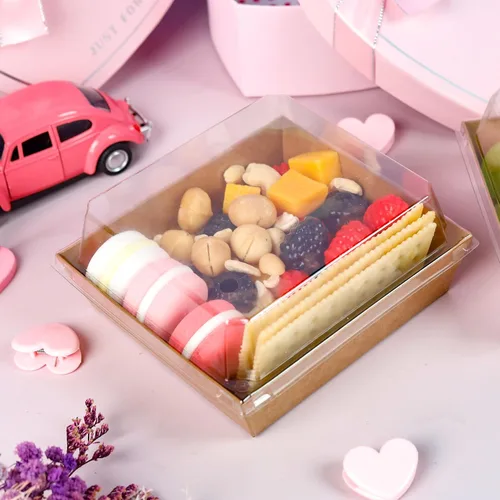 Miniatura 7 de NPLUX Cajas pequeñas de embutidos con tapas transparentes, cajas cuadradas de postre para llevar, contenedores de alimentos desechables