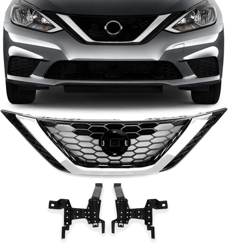 Miniatura 8 de PartsFlow Juego de 2 soportes laterales de parachoques izquierdo y derecho para Nissan Sentra 2016 2017 2018 2019
