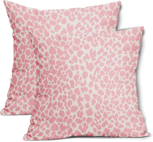 Miniatura 16 de Juego de 2 fundas de almohada de 16 x 16 pulgadas con estampado de leopardo, diseño de leopardo, con cremallera, decoración del hogar para sofá