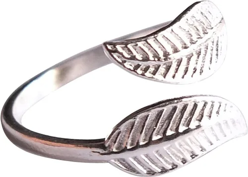 Miniatura 9 de Handmade Silver Leaf Wrap Adjustable Toe Ring, 925 Sterling Silver, Classic Floral Open Toe, Pinky or Knuckle Rings for Women, foot bare jewelry