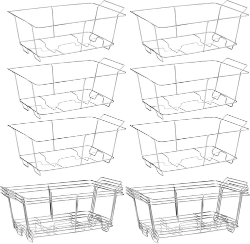 Miniatura 10 de MAXYGIFT Soporte de Rejilla de Alambre para Chafing Dish - Estantes de Tamaño Completo para Bandejas de Servir Platos Calentaplatos (6)