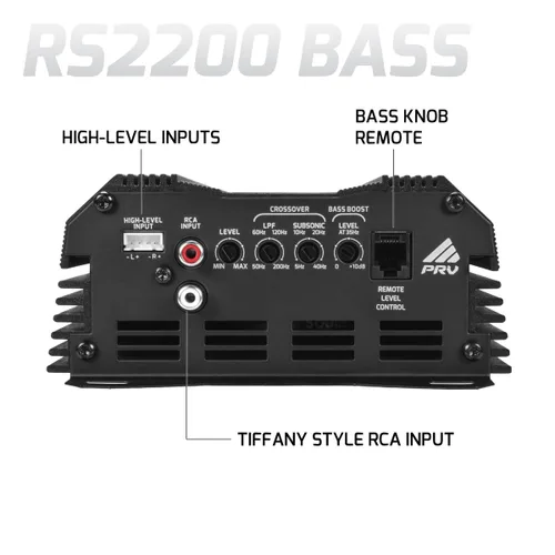 Miniatura 8 de PRV Audio Amplificador de subwoofer monobloque clase D de 2200 vatios RS2200 BASS 1 ohmio - 12 voltios amplificador para automóvil, crossover