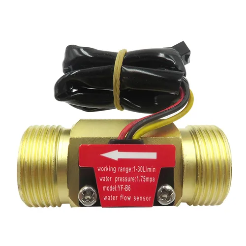 Miniatura 3 de Sensor de flujo de agua de rosca macho G1/2 pulgadas, interruptor de latón, efecto Hall, medidor de flujo líquido, contador BSP con sensor