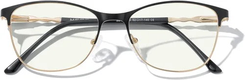 Miniatura 6 de MERRY'S Gafas de lectura para mujer, lentes de bloqueo de luz azul para mujer, anteojos de lectura para computadora Negro y oro-2.047 in