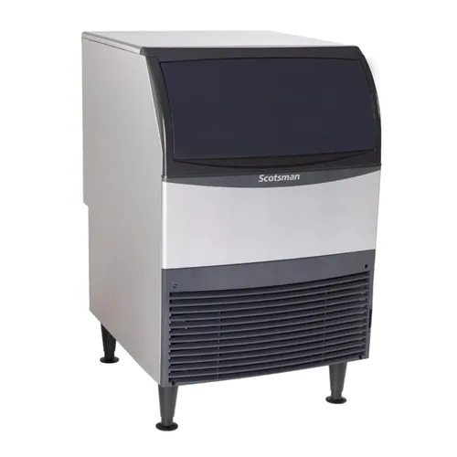 Scotsman UN324A-1 Máquina para hacer hielo estilo nugget bajo encimera con contenedor, producción diaria de 340 lb, almacenamiento de 80 lb, acero