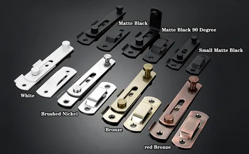 Miniatura 7 de INIRET 6 paquetes de pestillos para puerta de granero, 3.93" x 2.75", acero inoxidable negro mate, pestillo abatible para puerta de granero/portón