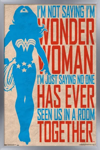 Miniatura 10 de Trends International DC Comics - Póster de pared de identidad secreta, Mujer Maravilla, 22.375 x 34 pulgadas, versión enmarcada en negro Versión
