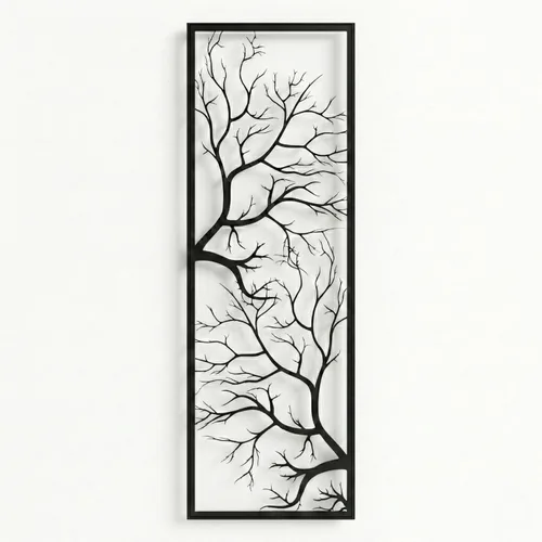 DEKADRON Arte de pared de metal, arte de pared de árbol, letrero de árbol, decoración de pared, decoración de pared de rama, arte geométrico (14
