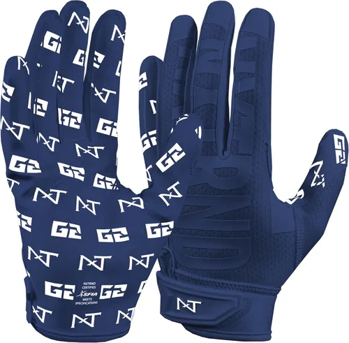Miniatura 18 de Guantes de fútbol americano Nxtrnd G2 Pro para hombre, guantes ultra adherentes Elite para receptor
