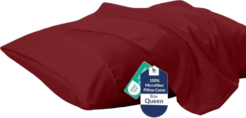 Miniatura 19 de Royale Linens Juego de 2 fundas de almohada Queen – Fundas de almohada de cama – 20 x 30 pulgadas – Fundas de almohada negras – 1800 microfibra