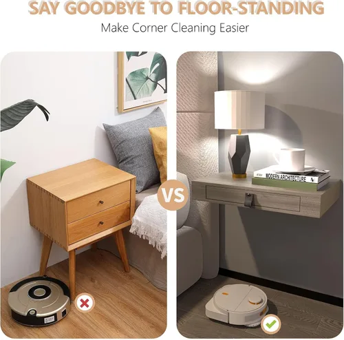 Miniatura 5 de Juego de 2 estantes flotantes con cajón, mesita de noche para dormitorio, baño o cocina, estante de pared de 16 pies con almacenamiento, color gris
