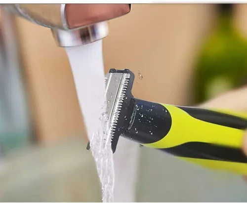 Miniatura 6 de INVODA Afeitadora eléctrica y recortadora de barba para hombre, afeitadora recargable en húmedo y seco con 3 protectores de precisión, protector