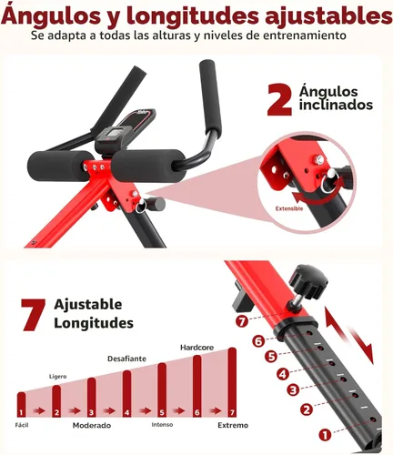 Miniatura 4 de Yoleo 2 in 1 Ab & Rowing Machines for Home, Foldable Ab Workout Equipment, Ab Trainer Machine for Stomach Workout, Ab Crunch Machine with Foam