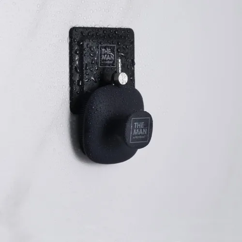 Miniatura 5 de The Man Gancho de silicona – Gancho de almacenamiento para baño y ducha – Artículos de aseo de ducha, accesorio organizador de baño – Acero