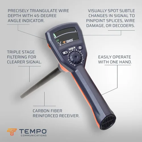 Miniatura 5 de TEMPO Communications 521E Herramienta Localizadora de Válvulas de Cable y Aspersor, Localizador de Cables Subterráneos de Riego, Localizador