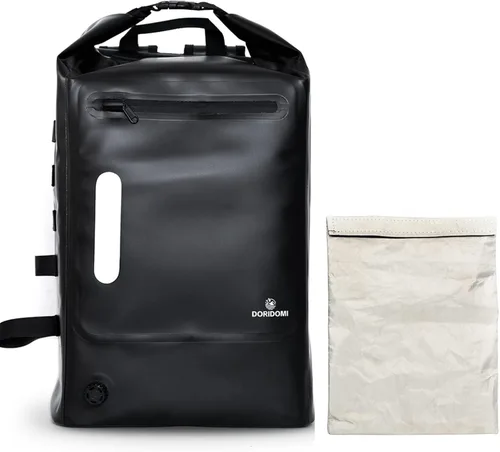 Miniatura 7 de Bolsas Faraday - Bolsa seca 15L negra impermeable con protección EMP, bolsa de blindaje de señal RFID para seguridad de productos electrónicos