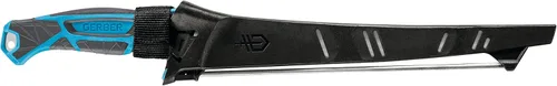 Miniatura 2 de Gerber Gear Controlador - Cuchillo de filete de pesca de agua salada para equipo de pesca, cian, 10 pulgadas