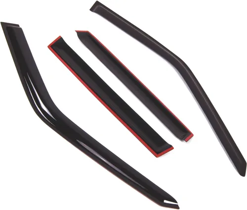Miniatura 2 de Visor de ventana compatible con Volvo S70 1998-2000, DGWV2-750, deflector de montaje exterior, protector de lluvia, humo oscuro, juego de 4 piezas