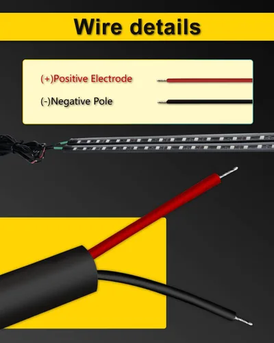 Miniatura 5 de Luz LED Flexible para Motocicleta Atmósfera Tiras de Luces de Neón LED de 12V Tira de Luz Trasera de Freno LED Bajo el Tablero Iluminación de Parada