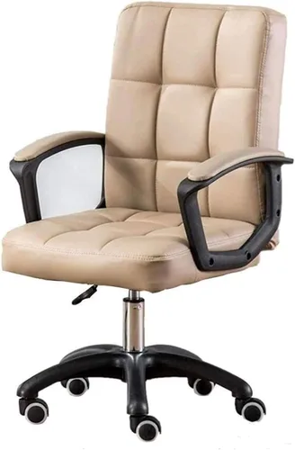 Miniatura 8 de Silla de computadora reclinable para almuerzo, silla cómoda para oficina, hogar, reposabrazos fijo ergonómico (A)